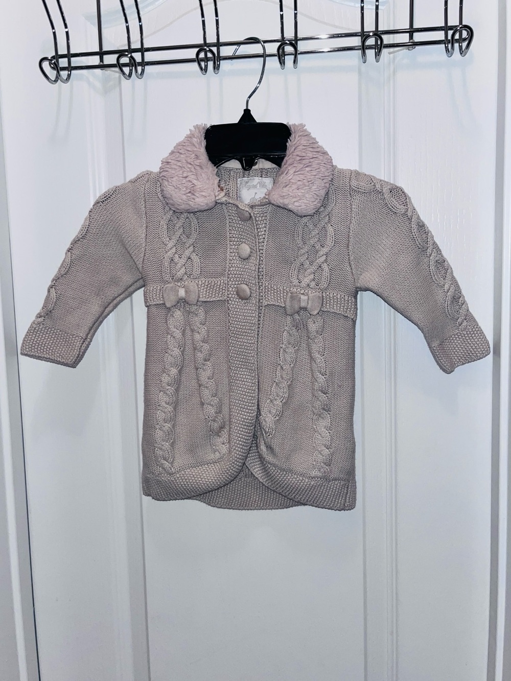 Mayoral Chic Cable Knit Cardigan Size 12M
